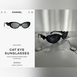 Chanel Cat Eye Sunglasses Black/Gray